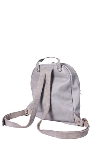Guidi DBP05 Grey Zip Leather Backpack