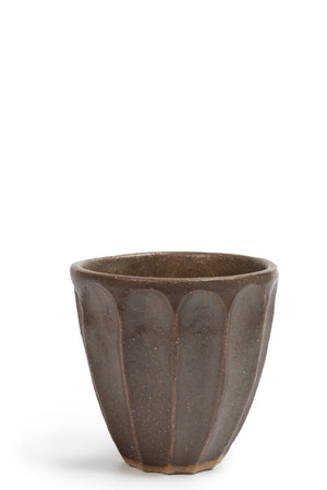 Faceted Cup Brown