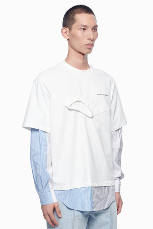 Feng Chen Wang Shirt Panelled Sweater