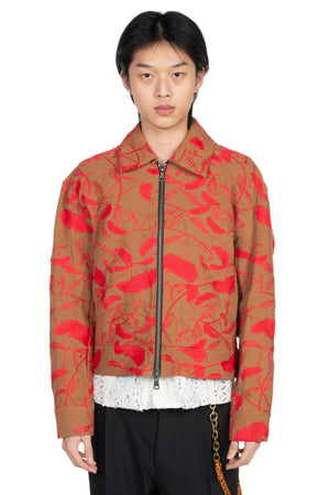 Andersson Bell Flower Embroidery Zip-Up Jacket