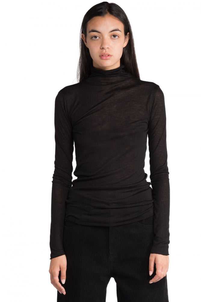 Greyyang Long Sleeves Turtle Neck Black