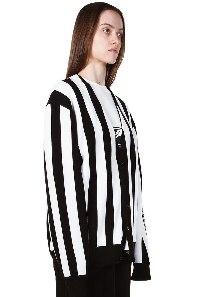 We11done Jacquard Striped Cardigan