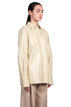 Jiwon Yun Faux Leather Shirt for women