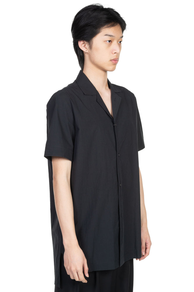 Joe Chia Camp Collar Shirt Black