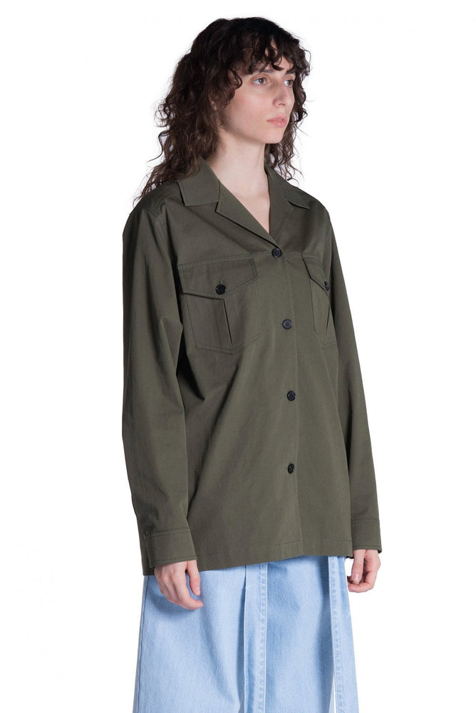 Juun. J Khaki Embroidered Shirt