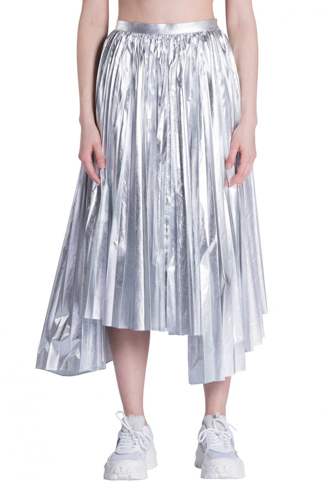 JuunJ Silver Pleated Skirt