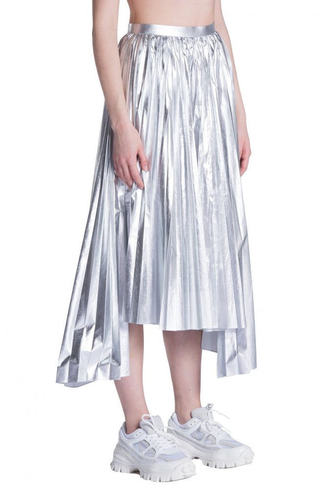 JuunJ Silver Pleated Skirt