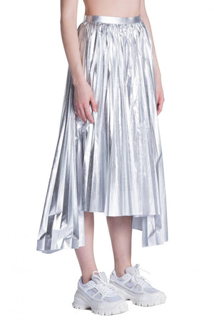 JuunJ Silver Pleated Skirt