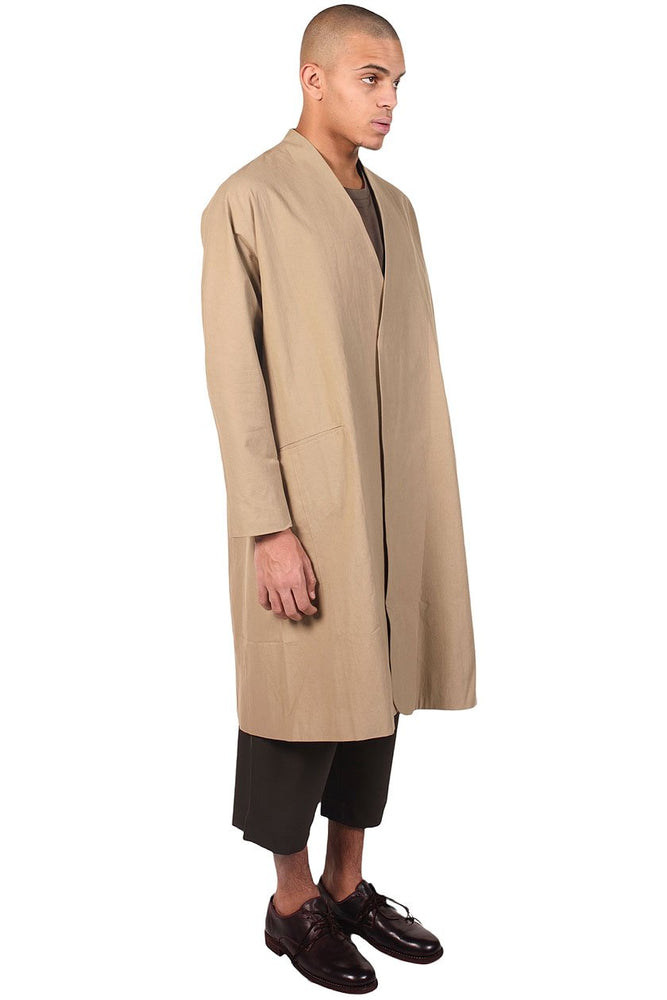Long Collarless Coat