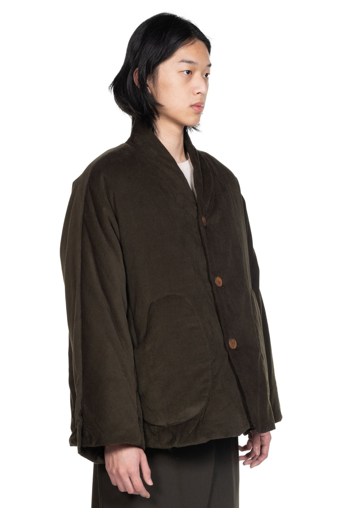 Olive Green Padded Corduroy Jacket