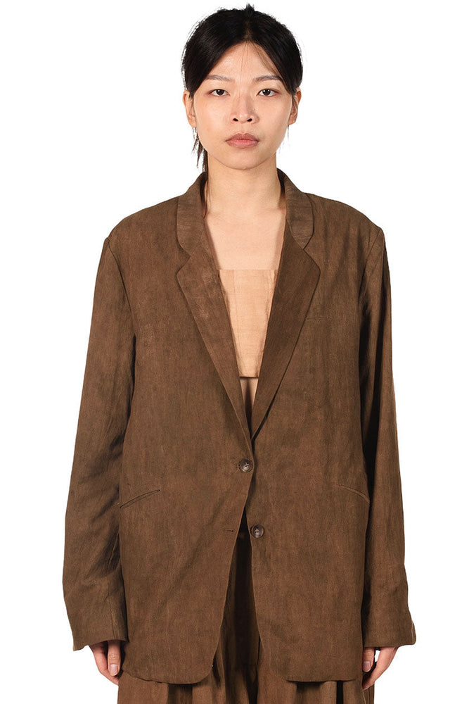 Kar-studio Persimmon Dyed Cotton Blazer