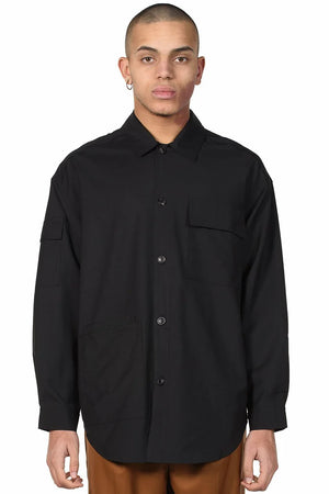 Lownn Black Utility Long Shirt 