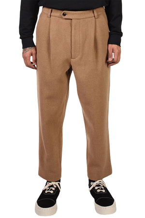 Lownn Neo Pants Camel Herringbone