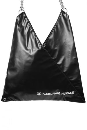 MM6 Black Shiny Japanese Shoulder Bag