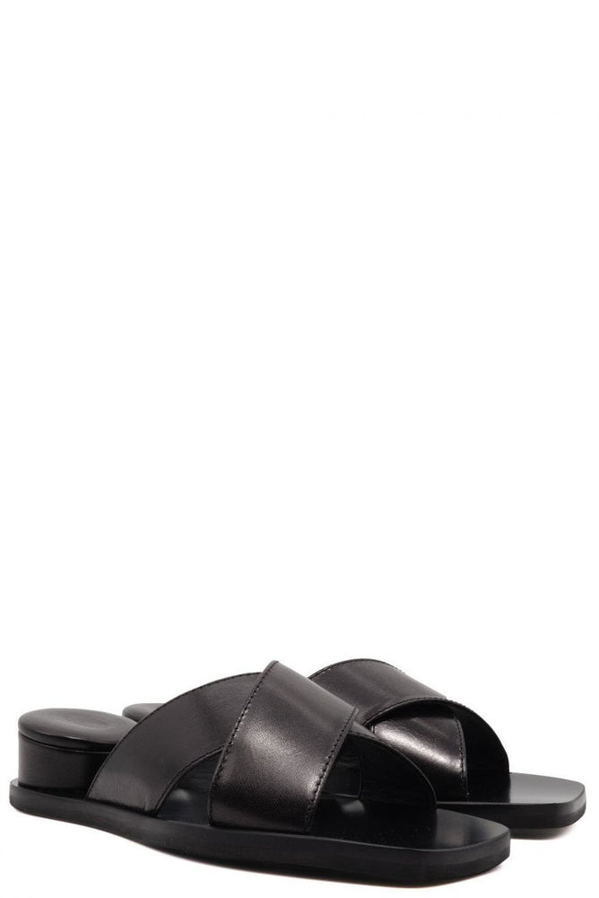 MM6 Black Exposed Heel Sandals
