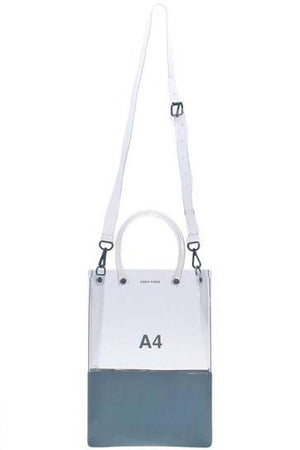 Nana-Nana A4 Clear & Blue Grey Bag