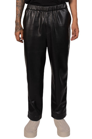 Nanushka Black Vegan Leather Gabe Pants