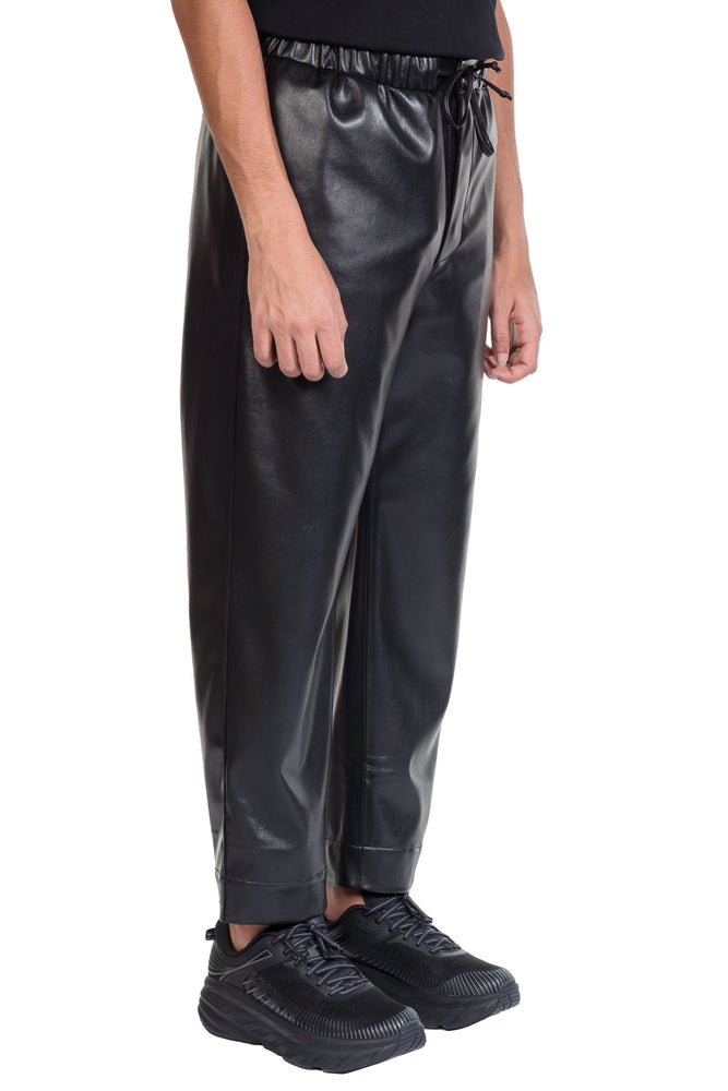 Nanushka Jain Vegan Leather Relaxed Pants Black