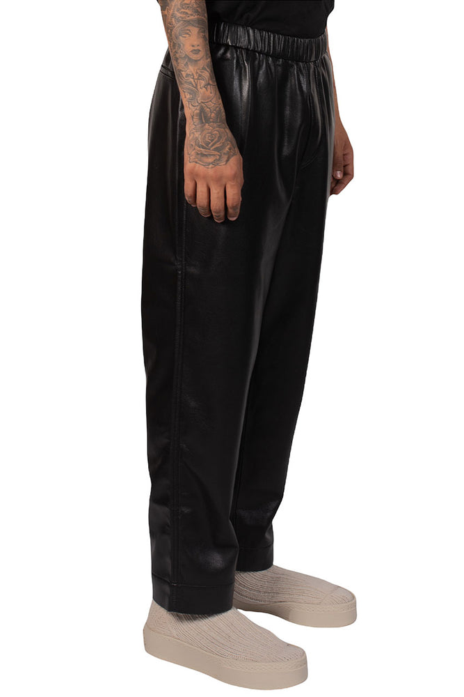 Nanushka Black Vegan Leather Gabe Pants