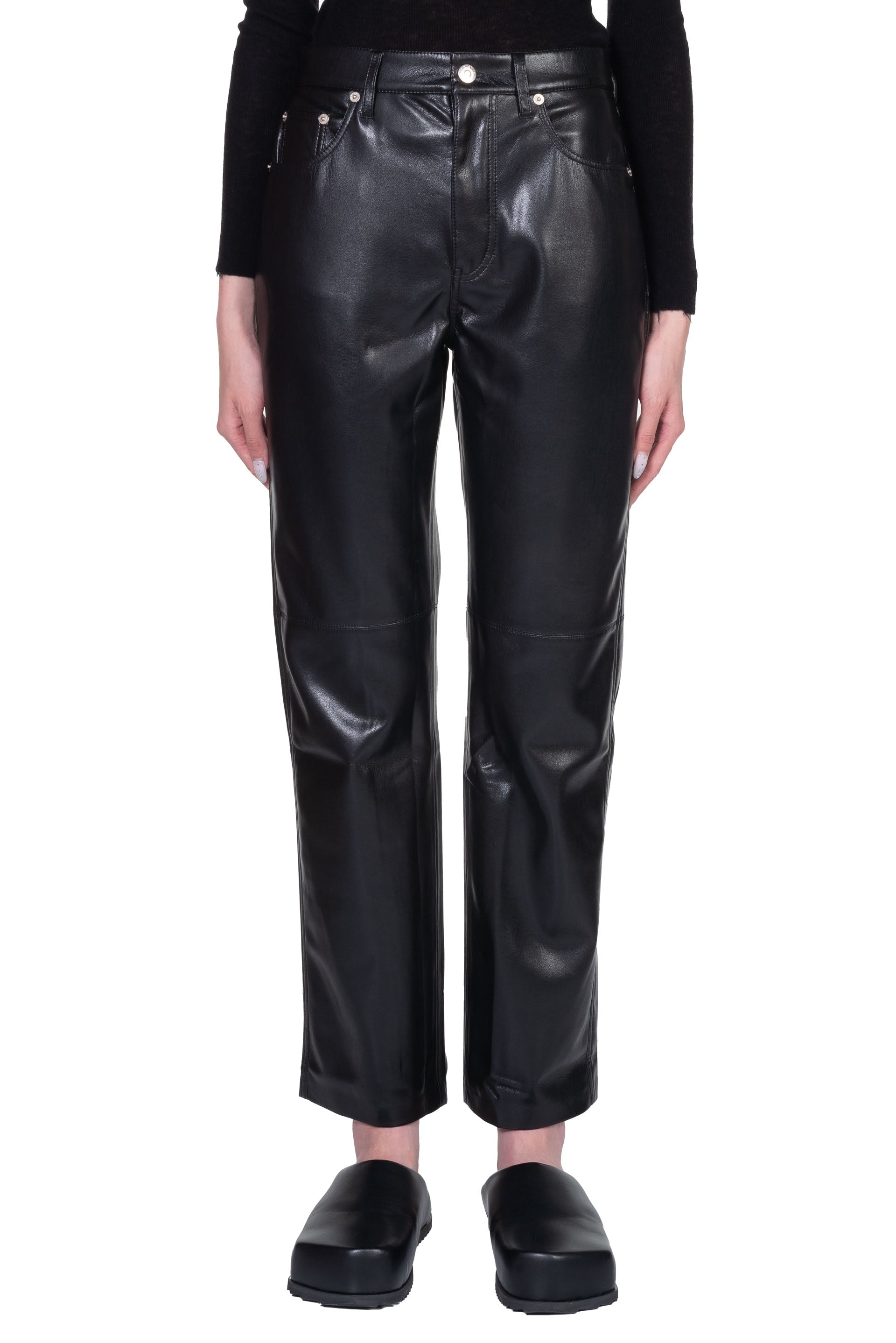 Nanushka Vinni Vegan Leather Pants Black | UJNG