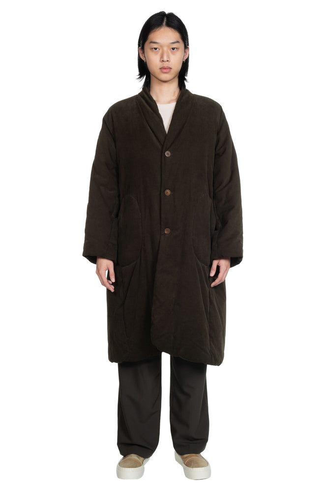 Kar Olive Green Padded Corduroy Coat