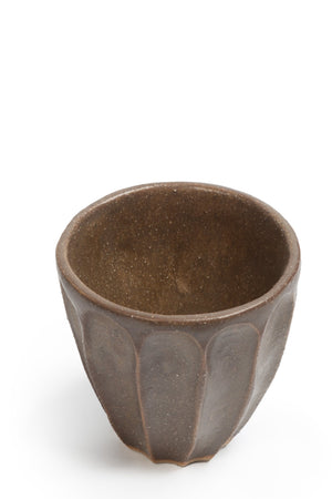Olivia Fiddes Faceted Cup Brown
