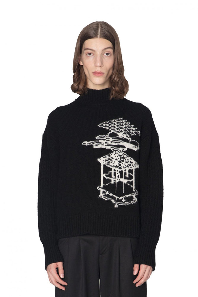 C2H4 Opra Panelled Turtleneck Sweater