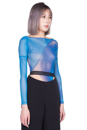 Oude Waag Blue Painted Bodysuit