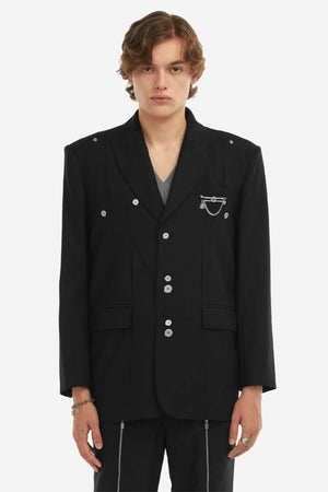 C2h4 Panelled Splicing Tailored Jacket 