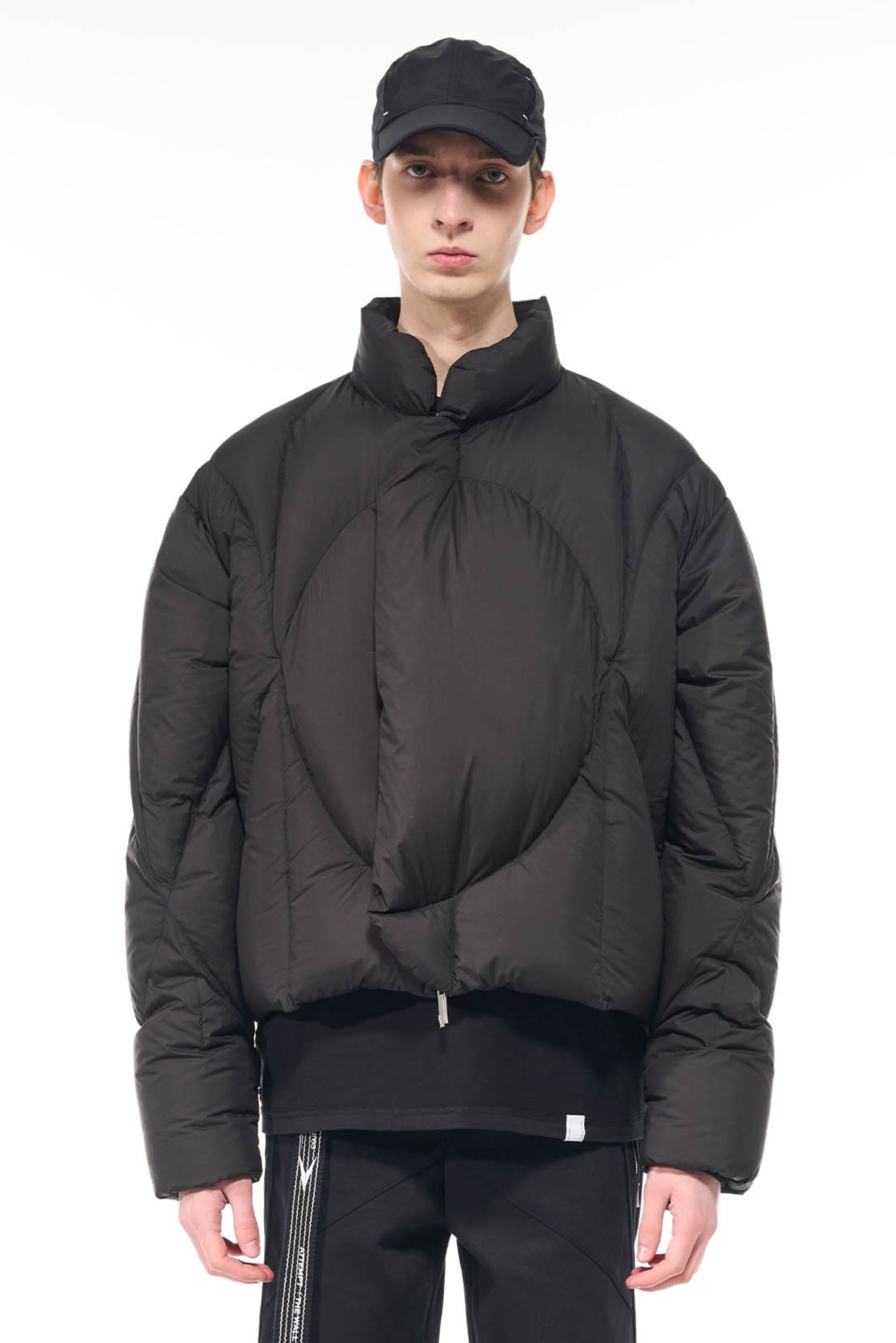 Drop Shape Jacket Attempt Spherical Down Jacket Black | UJNG