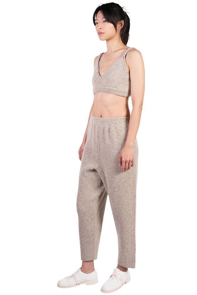 Monica Cordera Taupe Soft Wool Pants