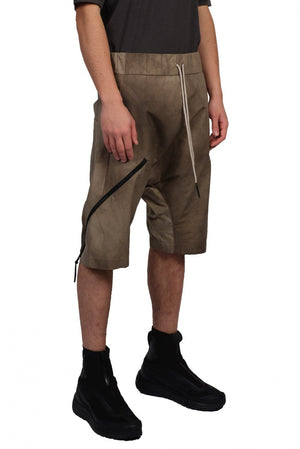 Tobias Birk Nielsen Sand Cracked Shorts with Side Zips