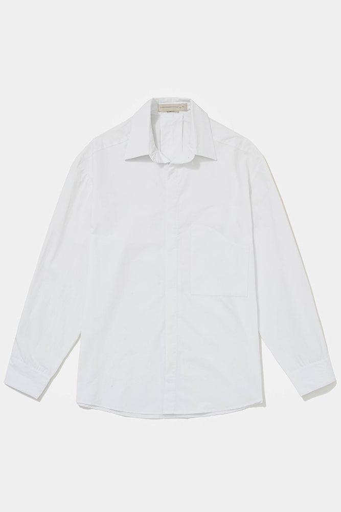 P. Andrade Waxed Poplin Shirt White