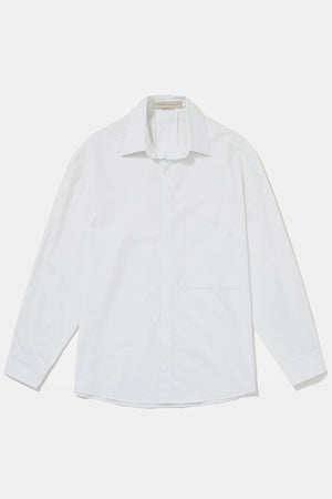 P. Andrade Waxed Poplin Shirt White