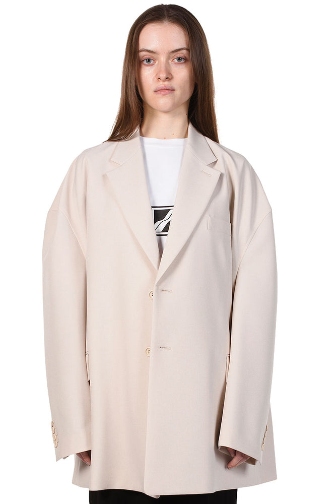 we11done Beige Oversized Single Jacket