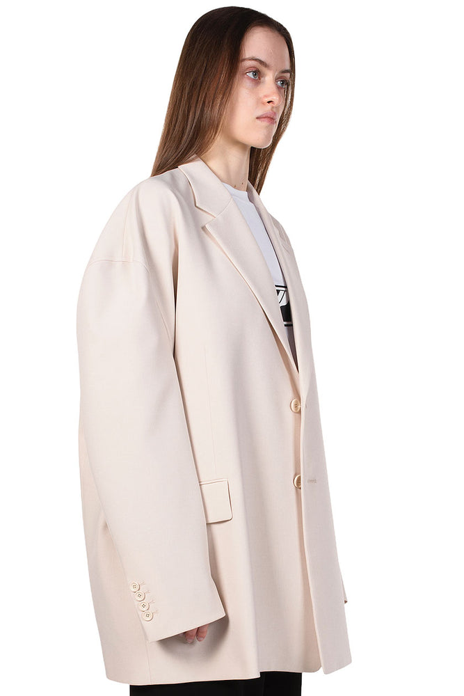 we11done Beige Oversized Single Jacket