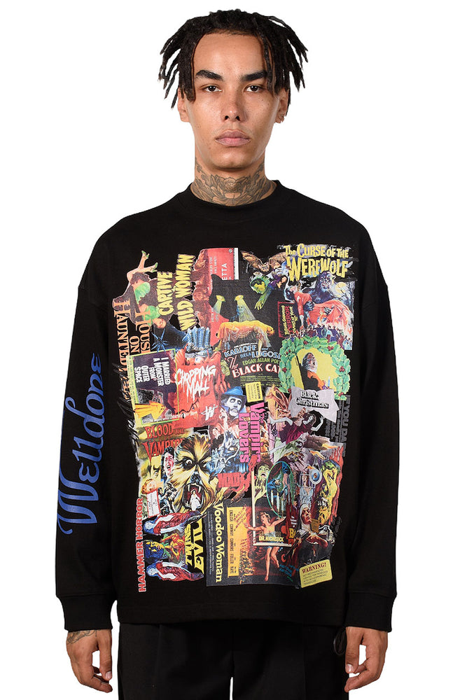 We11done Black horror Collage T-shirt