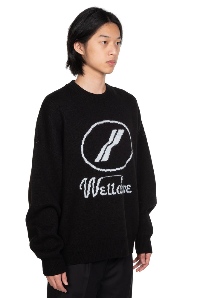 We11done Black Logo Sweater