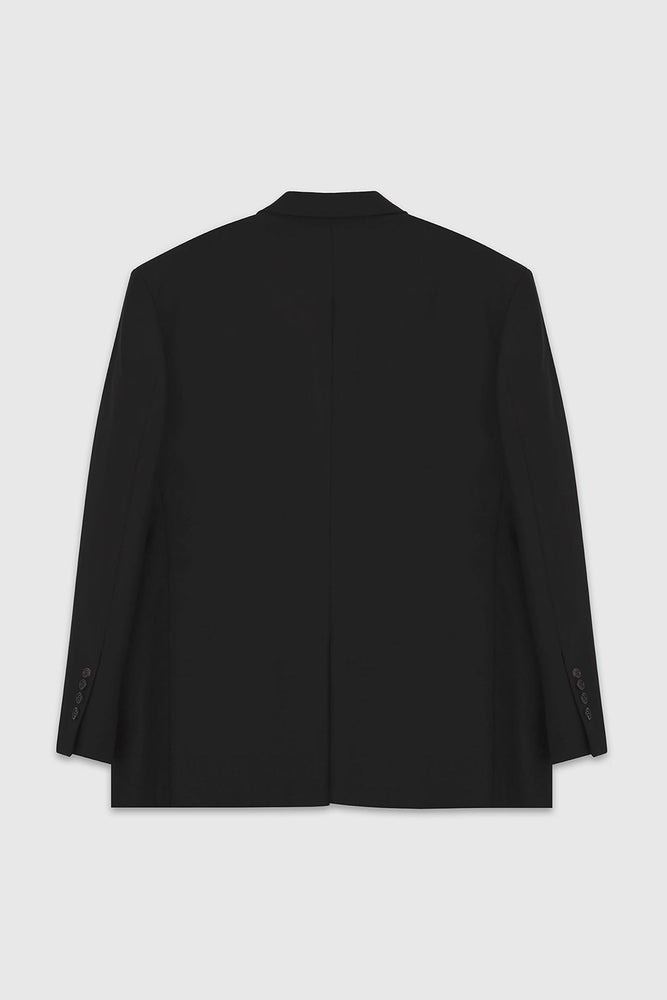We11done Black Oversized Suit Logo Blazer