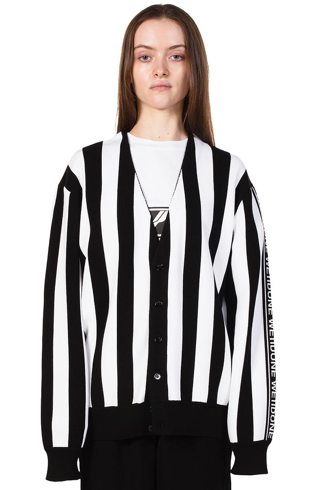 We11done Jacquard Striped Cardigan