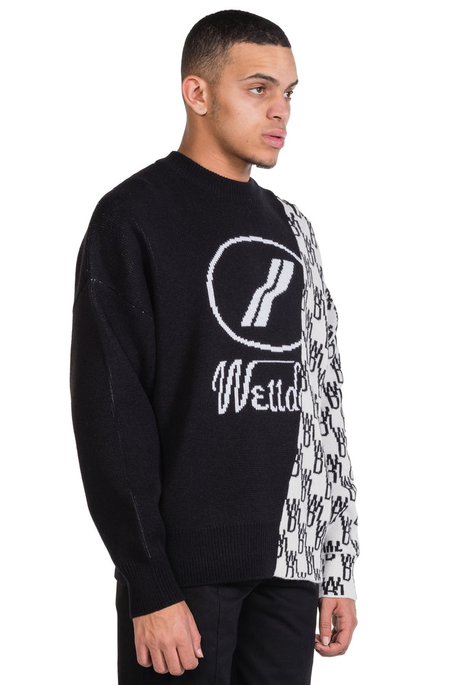 We11done Graphic Mix Logo Sweater