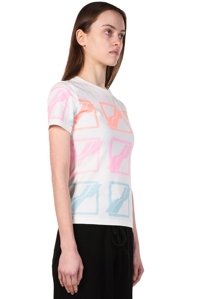 We11done Multi Logo White T-shirt