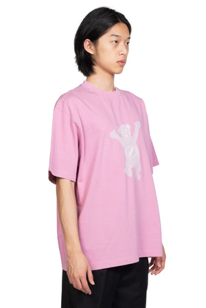 We11done Pink Teddy Logo T-shirt