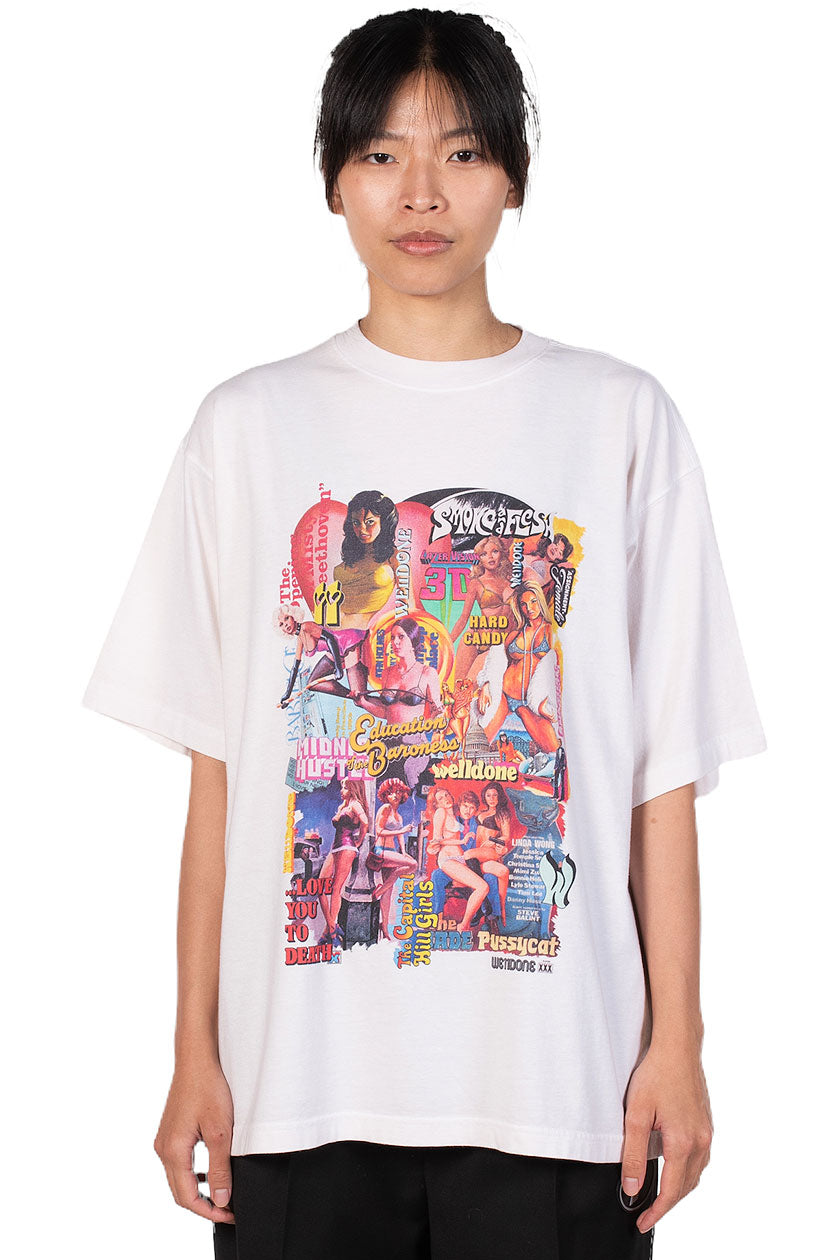 We11done White Movie Collage T-shirt | UJNG