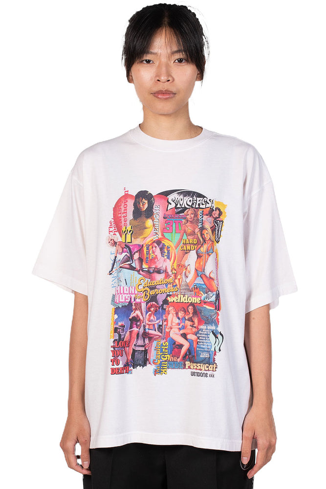 We11done White Movie Collage T-shirt