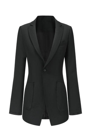 Wool Tailored Fitted Blazer